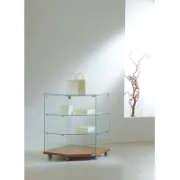 Picture Elegant corner display counter for the store
