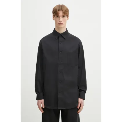 Zdjęcie Y-3 koszula Reflex Shirt męska kolor czarny relaxed z kołnierzykiem klasycznym JD1453