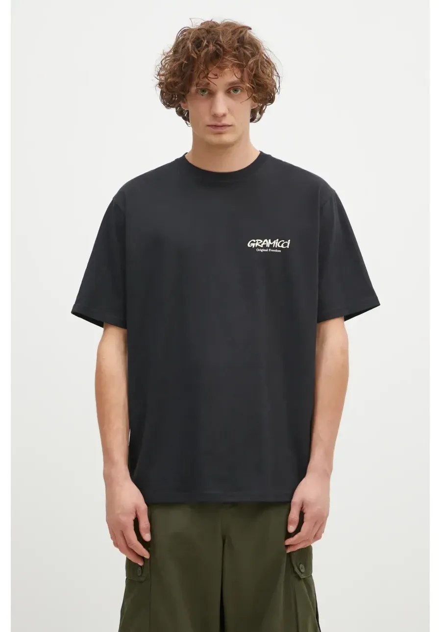 obrazek 1 Gramicci t-shirt bawełniany Original Freedom Tee męski kolor czarny z nadrukiem G4FU.T098