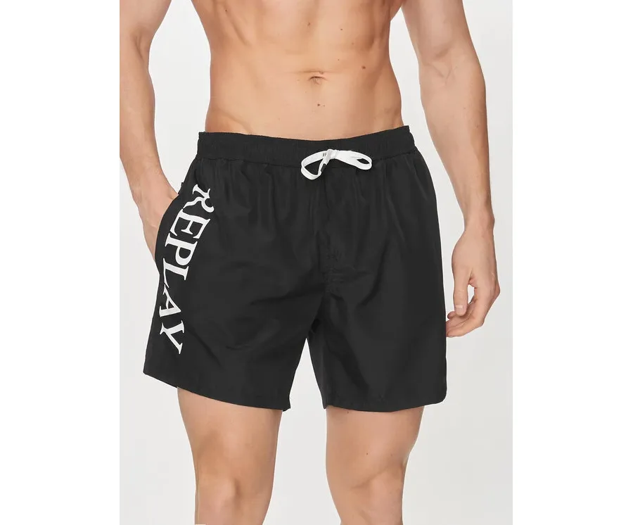 obrazek 1 Replay Szorty kąpielowe LM1119.000.82972 Czarny Regular Fit REPLAY