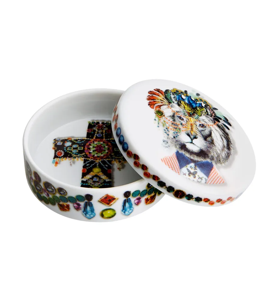 obrazek 2 Stylowy mały okrągły pojemnik Jungle King - Vista Alegre