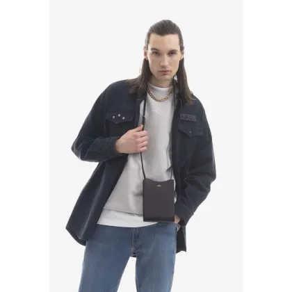 Zdjęcie A.P.C. koszula bawełniana Mainline męska kolor granatowy relaxed z kołnierzykiem klasycznym COFCI.M02778-MARINE