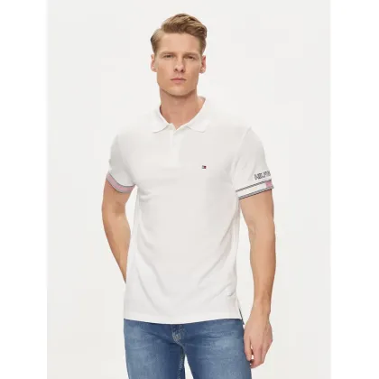Zdjęcie Tommy Hilfiger Polo Flag MW0MW34780 Biały Slim Fit