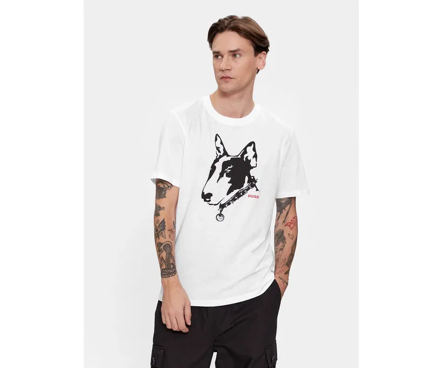 obrazek 1 Hugo T-Shirt Dammock 50504916 Biały Regular Fit HUGO