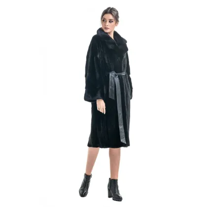 Picture Women's long mink fur coat - A&A Vesa