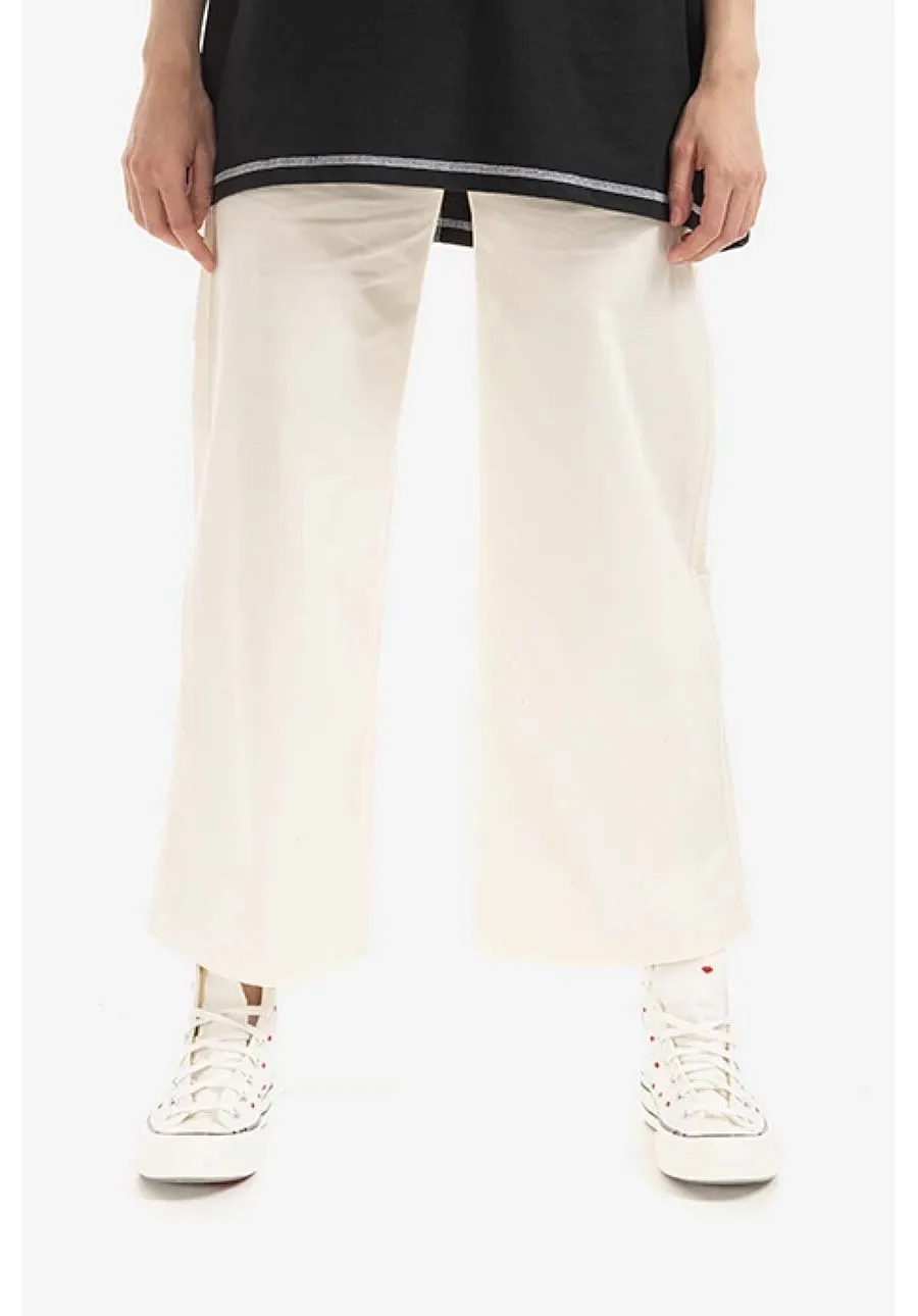 obrazek 1 Converse spodnie damskie kolor beżowy szerokie high waist 10022968.A01-CREAM