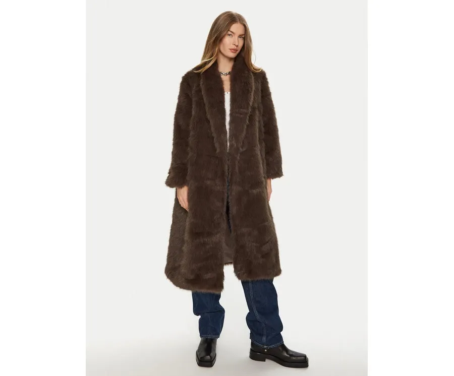 obrazek 1 Eleh Futro MARRONE E00192 Brązowy Regular Fit