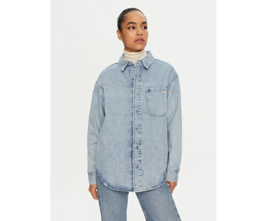 obrazek 1 Calvin Klein Jeans Koszula jeansowa J20J224049 Niebieski Relaxed Fit