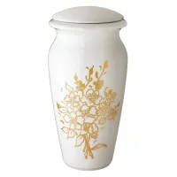 Zdjęcie Elegancka urna na prochy o pojemności 1l z porcelany