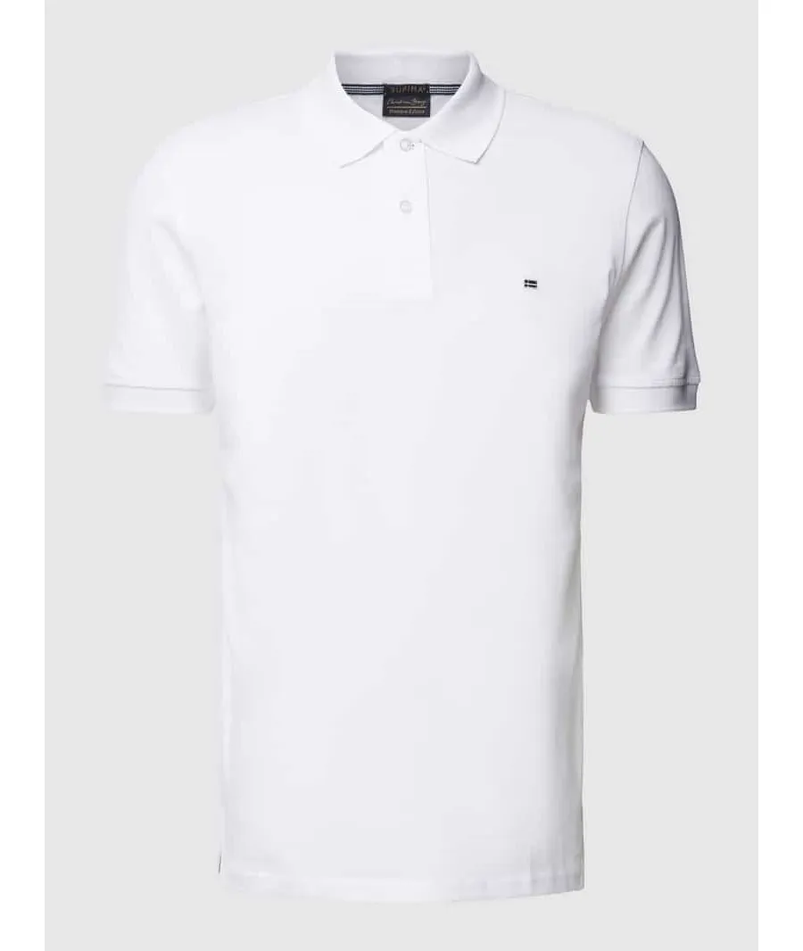 obrazek 1 Koszulka polo o kroju slim fit w jednolitym kolorze