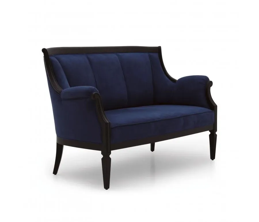 obrazek 1 Purpurowa sofa 2-osobowa w klasycznym stylu - Sevensedie