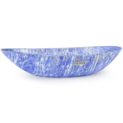 Zdjęcie Elitarna umywalka 60 cm ORION BASIC – PUNK, niebieski i biały, lakier matowy