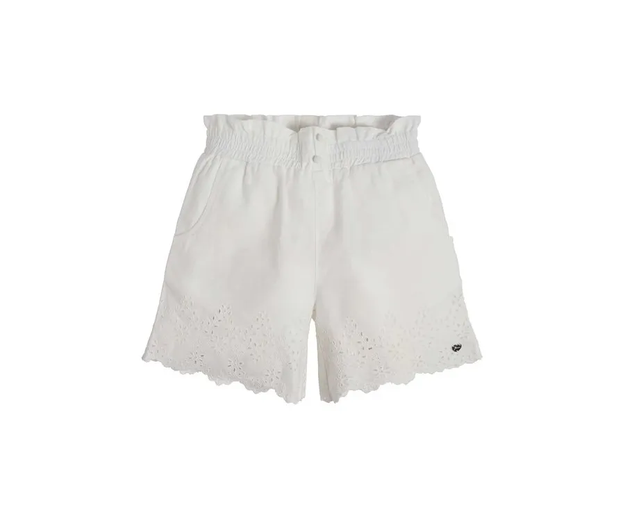 obrazek 1 Guess Szorty materiałowe J3GD07 WCVM0 Biały Relaxed Fit