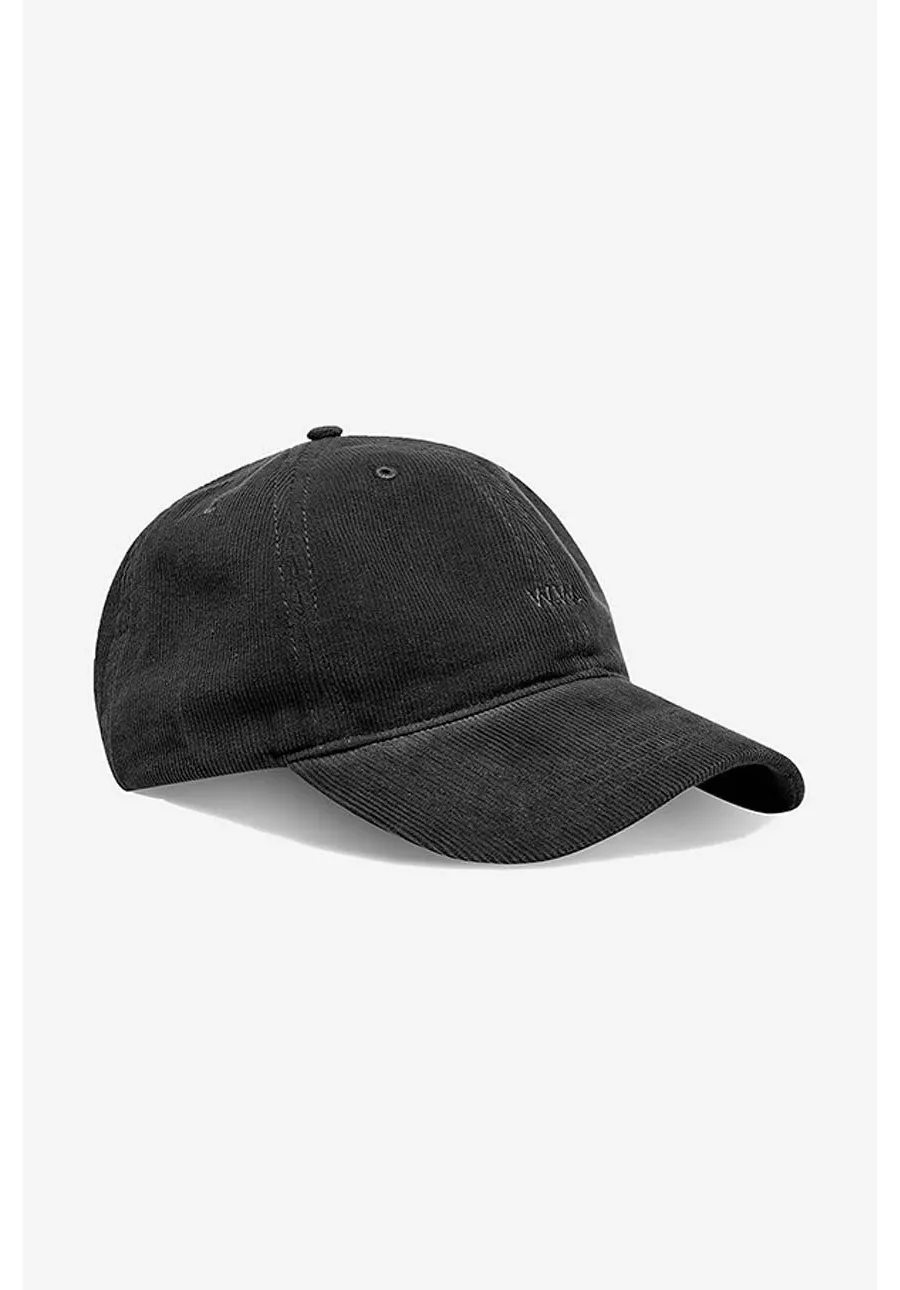 obrazek 1 Wood Wood czapka z daszkiem sztruksowa Low profile corduroy cap kolor czarny gładka 12130810.9016