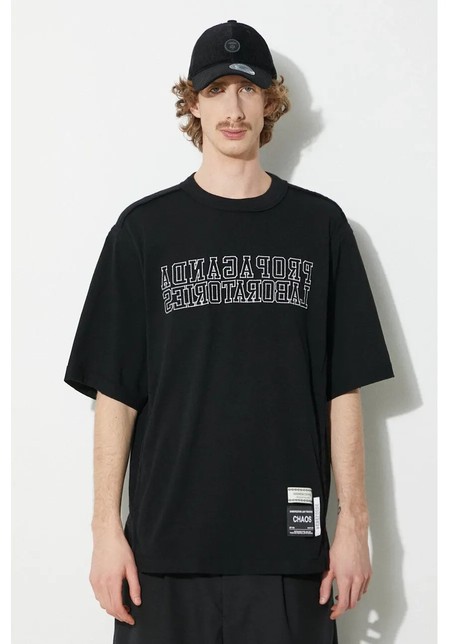 obrazek 1 Undercover t-shirt bawełniany Pullover męski kolor czarny z aplikacją UC1D4812