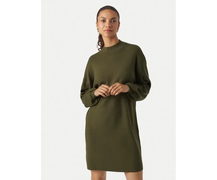 obrazek 1 Vero Moda Sukienka dzianinowa Nancy 10249116 Zielony Relaxed Fit