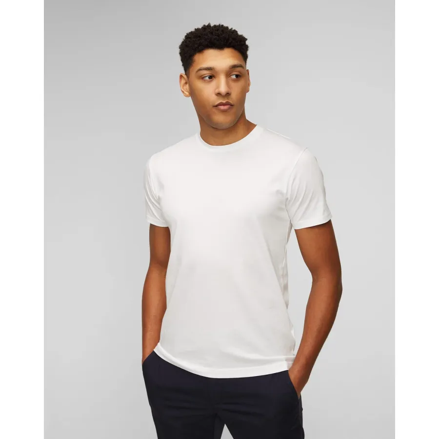 obrazek 1 Biały T-shirt Męski Sunspel