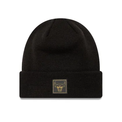 Zdjęcie New Era Czapka Chicago Bulls Metallic Badge Cuff Knit 60424828 Czarny