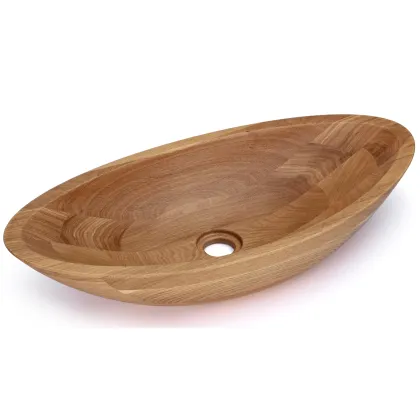 Zdjęcie Designerska umywalka 50 cm ORION, dąb, lakier matowy, naturalny