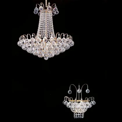 Zdjęcie Wystawna szklana lampa ścienna na 3 żarówki