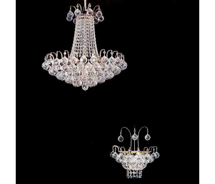obrazek 1 Wystawna szklana lampa ścienna na 3 żarówki