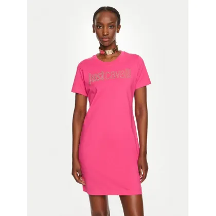 Zdjęcie Just Cavalli Sukienka codzienna 76PAOE04 Różowy Regular Fit