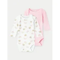 Zdjęcie NAME IT Komplet 2 par body dziecięcych 13227023 Różowy
