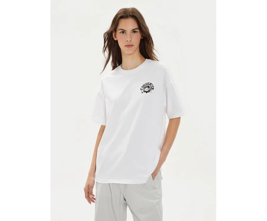 obrazek 1 Converse T-Shirt W Festival Music Girl Tee 10026373-A03 Biały Regular Fit