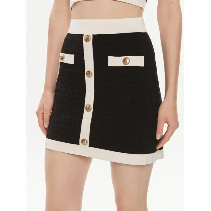 Zdjęcie Elisabetta Franchi Spódnica mini GK-98B-42E2-004477 Czarny Slim Fit