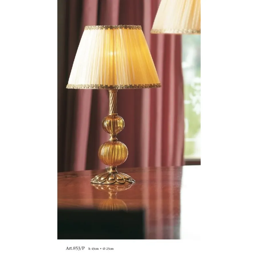 obrazek 1 Lampa z małymi kulami ze szkła Murano z kloszem w kształcie kwiatu - Il Paralume Marina