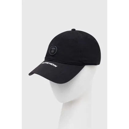Zdjęcie AAPE czapka z daszkiem kolor czarny z nadrukiem AAPCPM5176XXM