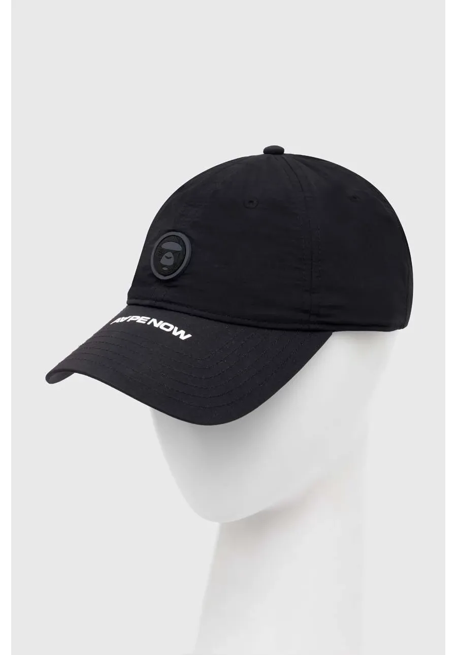 obrazek 1 AAPE czapka z daszkiem kolor czarny z nadrukiem AAPCPM5176XXM