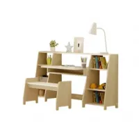 Zdjęcie Skandynawskie, dziecięce biurko z półkami z litego drewna ASYMETRY - MONTESSORI - Mathy by Bols