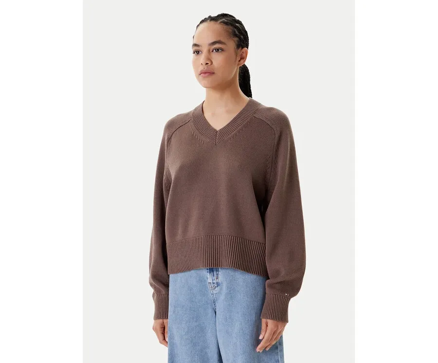 obrazek 1 Tommy Hilfiger Sweter WW0WW45700 Brązowy Regular Fit