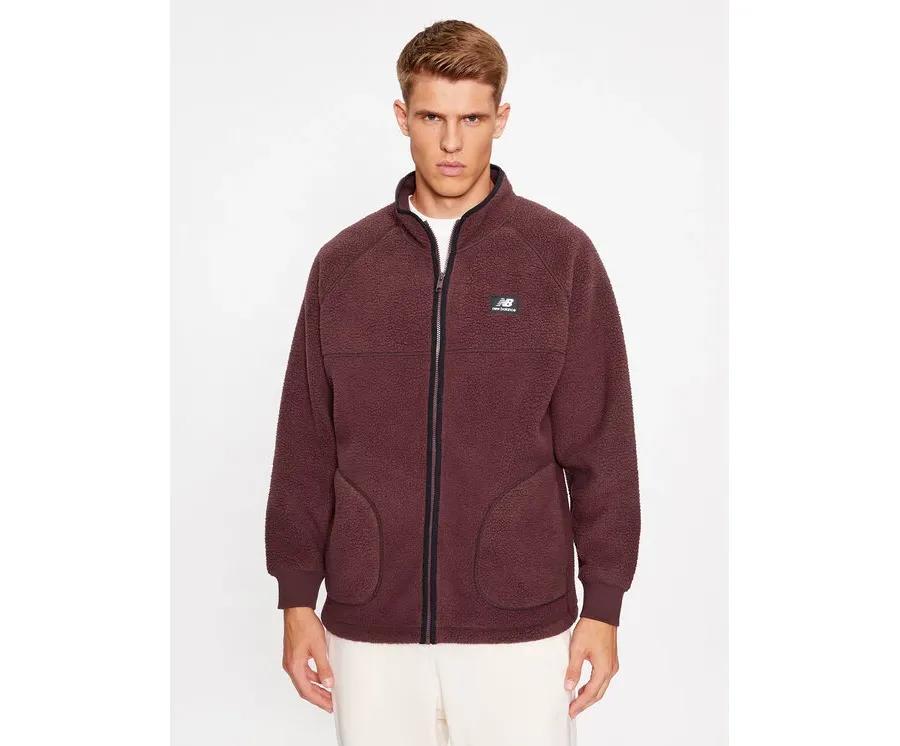obrazek 1 New Balance Polar Athletics Polar Fleece Full Zip MJ33503 Czerwony Regular Fit