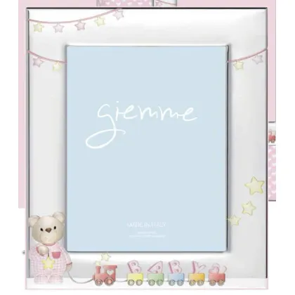 Zdjęcie Srebrna ramka 13х18 cm z niebieskim misiem z zabawkami