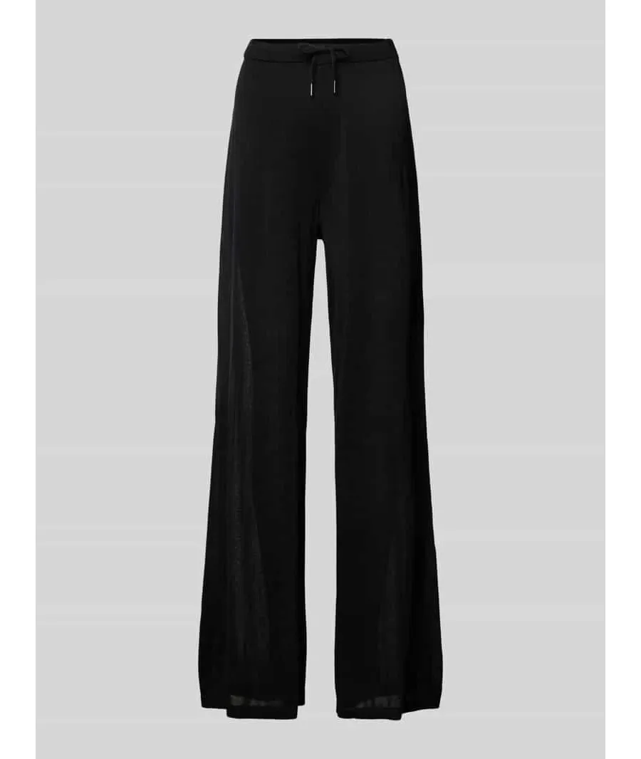 obrazek 1 Spodnie materiałowe z szeroką nogawką i tunelem