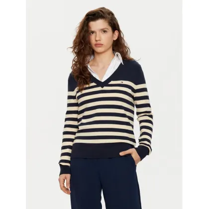 Zdjęcie Tommy Hilfiger Sweter WW0WW40098 Beżowy Regular Fit