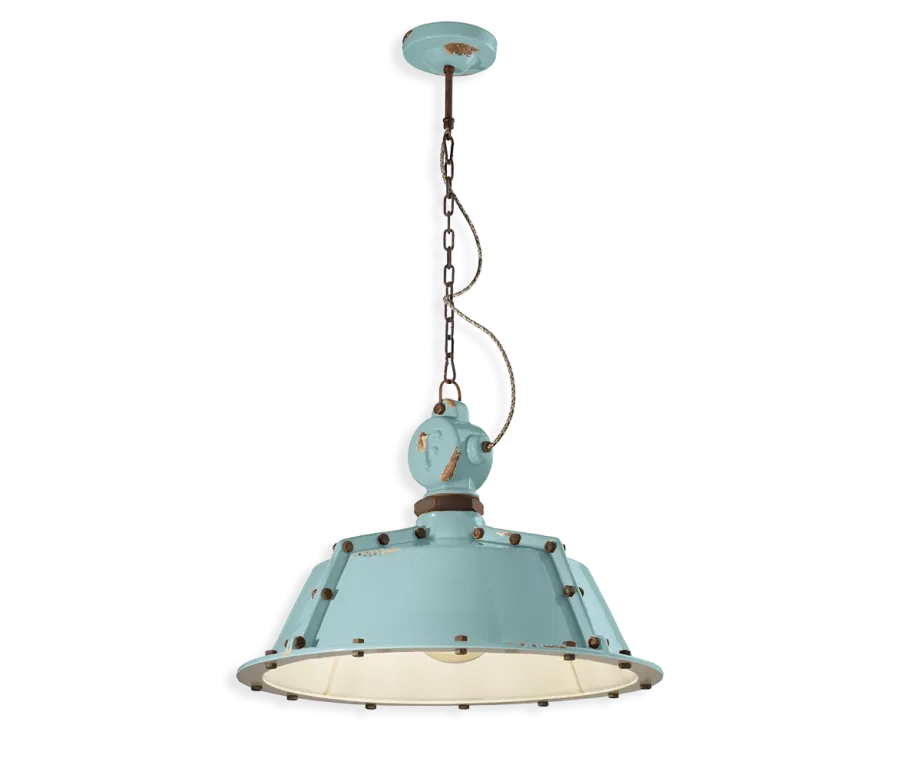 obrazek 2 Oryginalna włoska duża lampa wisząca Industrial
