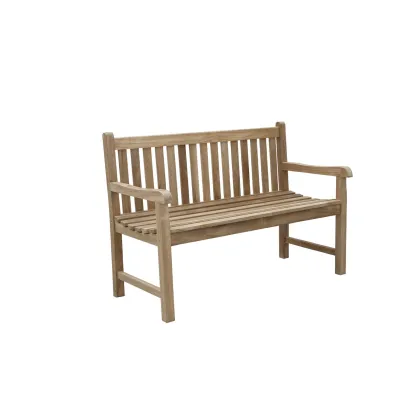 Zdjęcie Klasyczna ławka do ogrodu i na taras z drewna tekowego