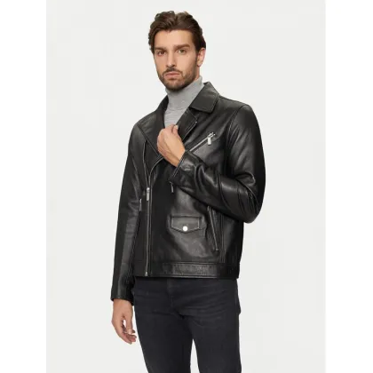 Zdjęcie KARL LAGERFELD Kurtka skórzana 555021 544421 Czarny Regular Fit