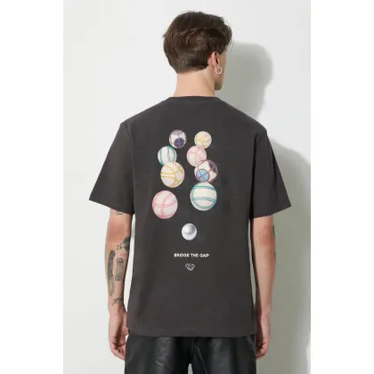 Zdjęcie Filling Pieces t-shirt bawełniany T-shirt Petanque męski kolor szary z nadrukiem 74434031268