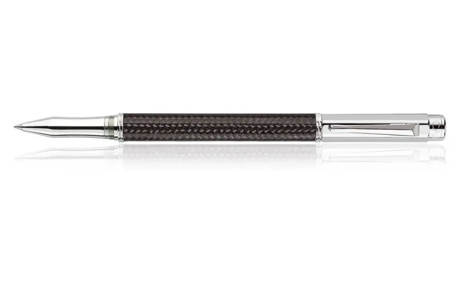 picture 1 Varius Rollerball Pen Carbon 3000 silver-plated/rhodium-coated