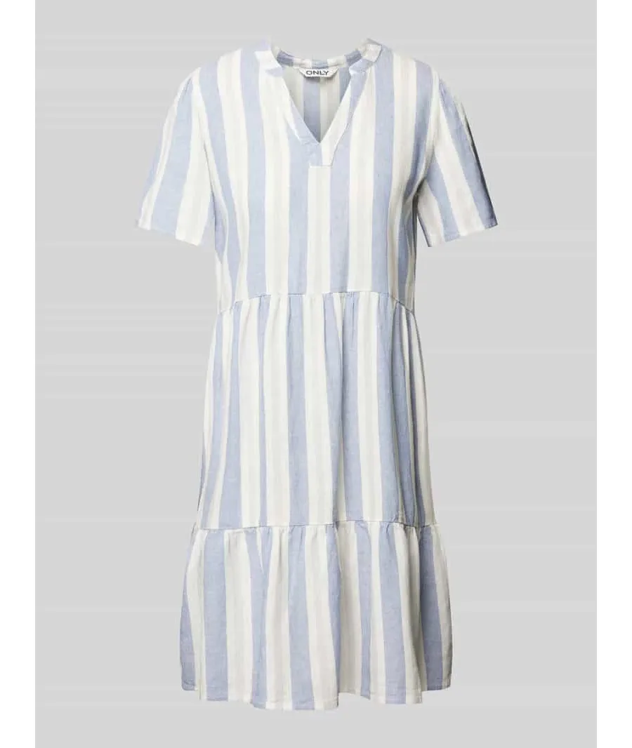 obrazek 1 Sukienka mini z mieszanki lnu i wiskozy model ‘TIRI’