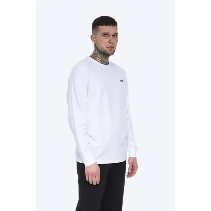 Zdjęcie Wood Wood longsleeve bawełniany Mark Paisley Long Sleeve kolor biały z nadrukiem 12115401.2489-BRIGHTW