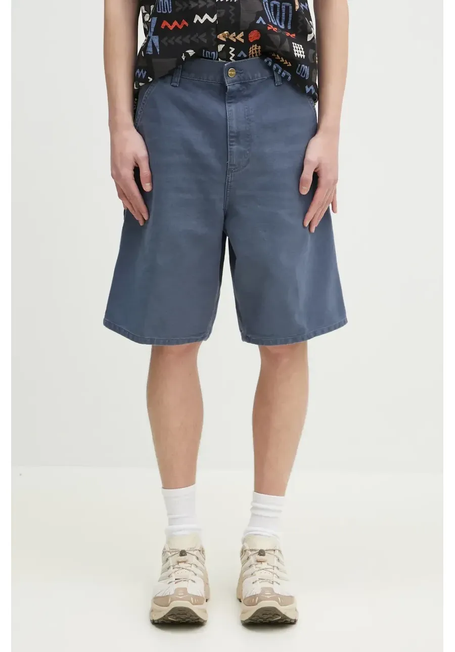 obrazek 1 Carhartt WIP szorty bawełniane Single Knee Short męskie kolor niebieski I034797.2OT4O