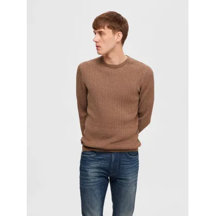 Zdjęcie Selected Homme Sweter 16090606 Brązowy Regular Fit
