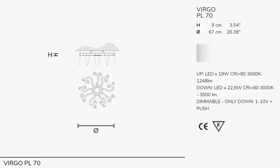 obrazek 3 Sufitowy żyrandol do eleganckiego domu - Virgo