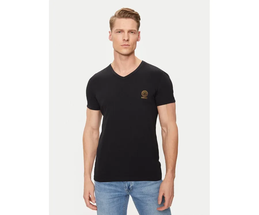 obrazek 1 Versace T-Shirt AUU01004 Czarny Regular Fit