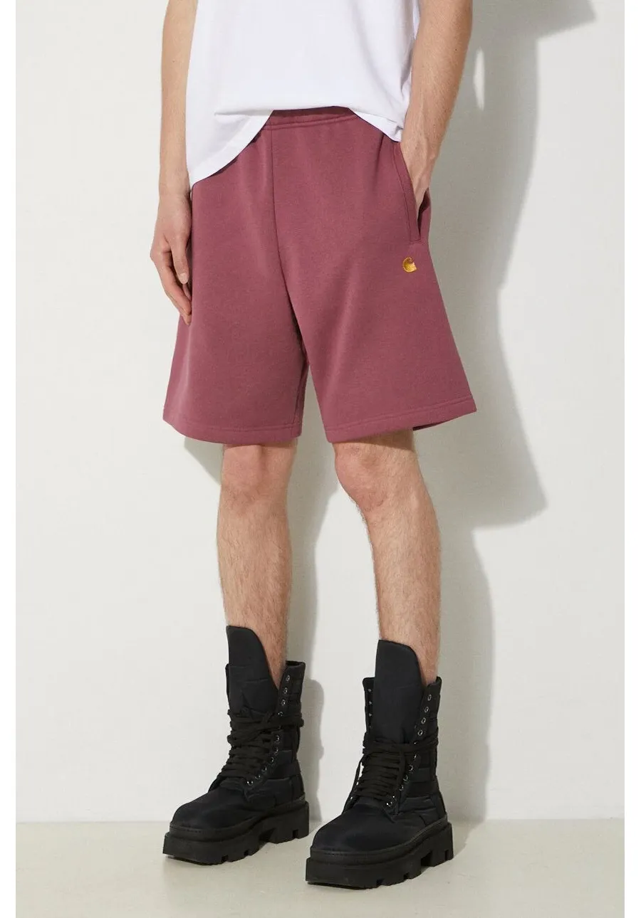 obrazek 1 Carhartt WIP szorty Chase Sweat Short męskie kolor różowy I033669.2BBXX